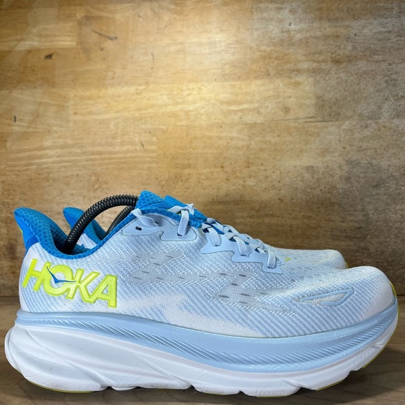 Hoka One One Other - Hoka One One Clifton 9 REFLECTIVE Mens Size 10 Wide Running Shoes Sneakers Blue